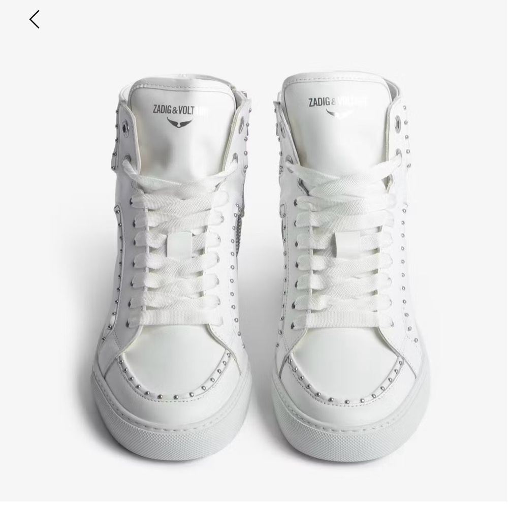 Zadig & Voltaire Studded White Sneakers